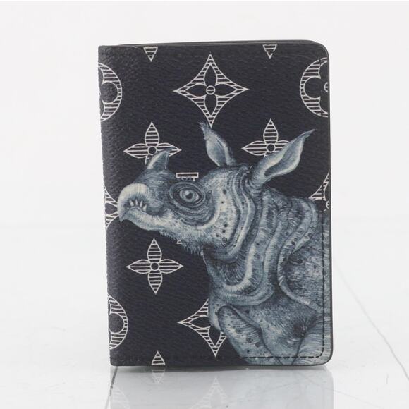 Louis Vuitton Chapman Pocket Organizer wallet Monogram LV Rhino Navy Blue w/box - Picture 2 of 12
